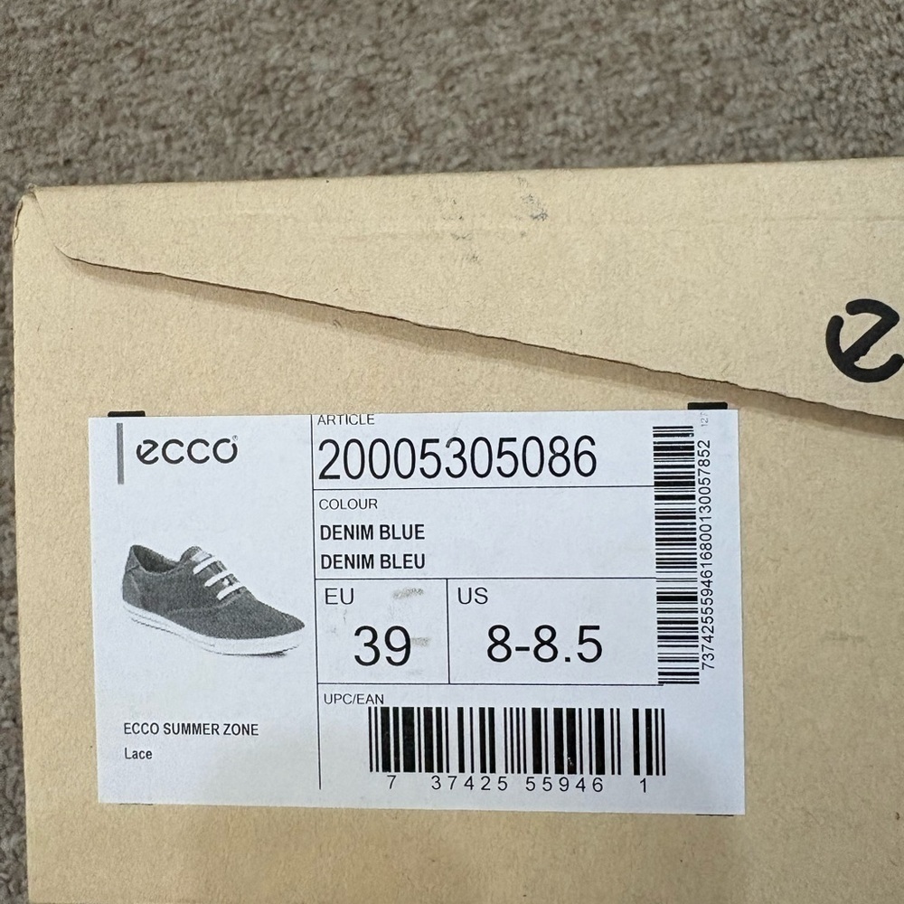 Ecco Soft 7 Women’s Suede Shoes Size 7 Blue - Picture 7 of 8